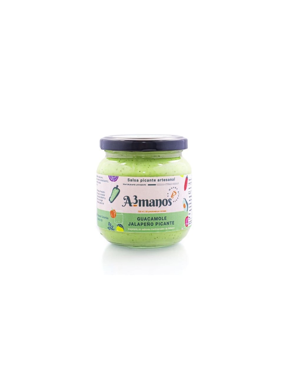 Guacamole artesanal jalapeño con picante 230ml