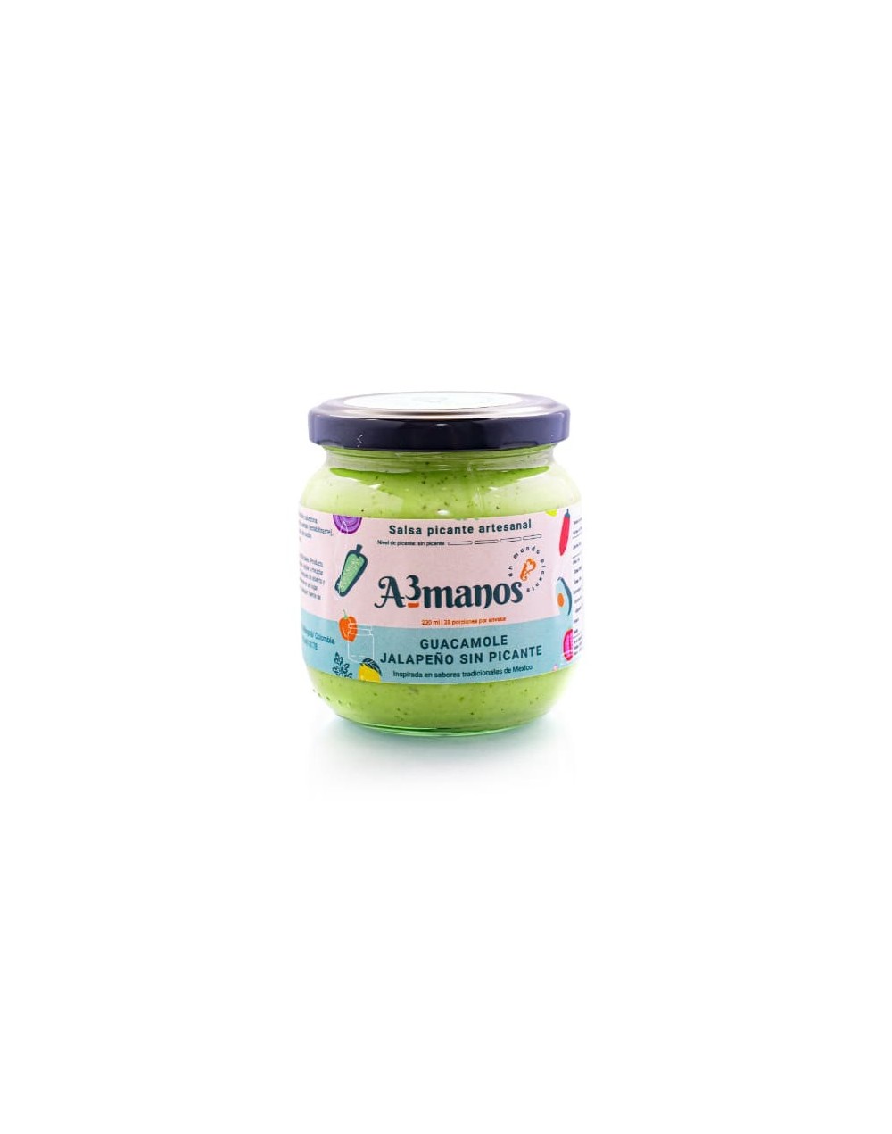 Guacamole artesanal jalapeño sin picante, 230ml