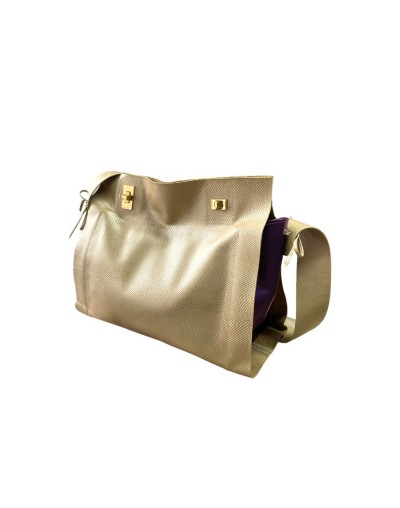 Aurora snakeprint gold bolso mujer tendencia línea cuero