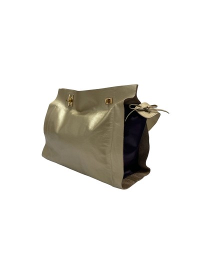 Aurora oro bolso mujer tendencia línea cuero