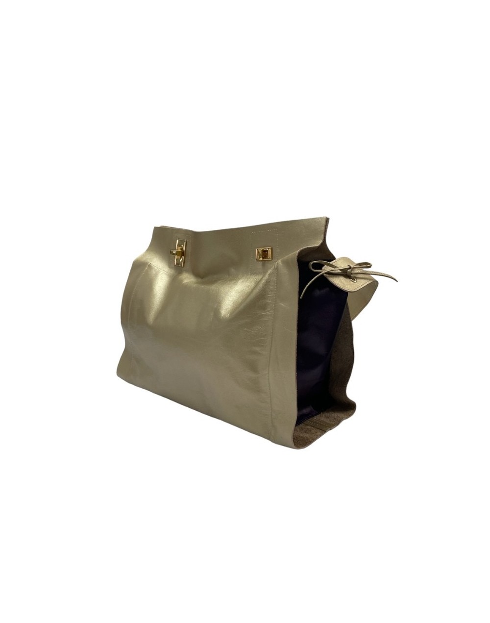 Aurora oro bolso mujer tendencia línea cuero