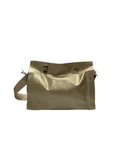 Aurora oro bolso mujer tendencia línea cuero