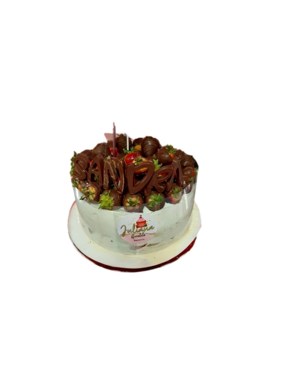 Cake tres leches con fresas con crema 30 porciones