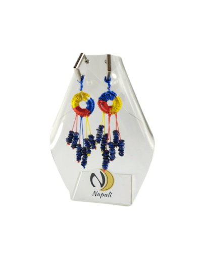 Pendientes artesanales tejidos en crochet y macramé