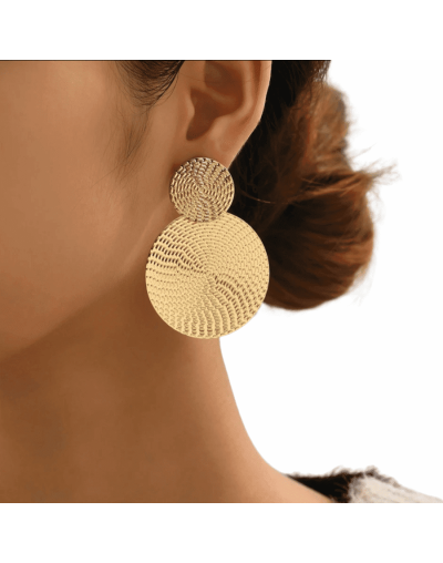 Pendientes largos chapados en oro