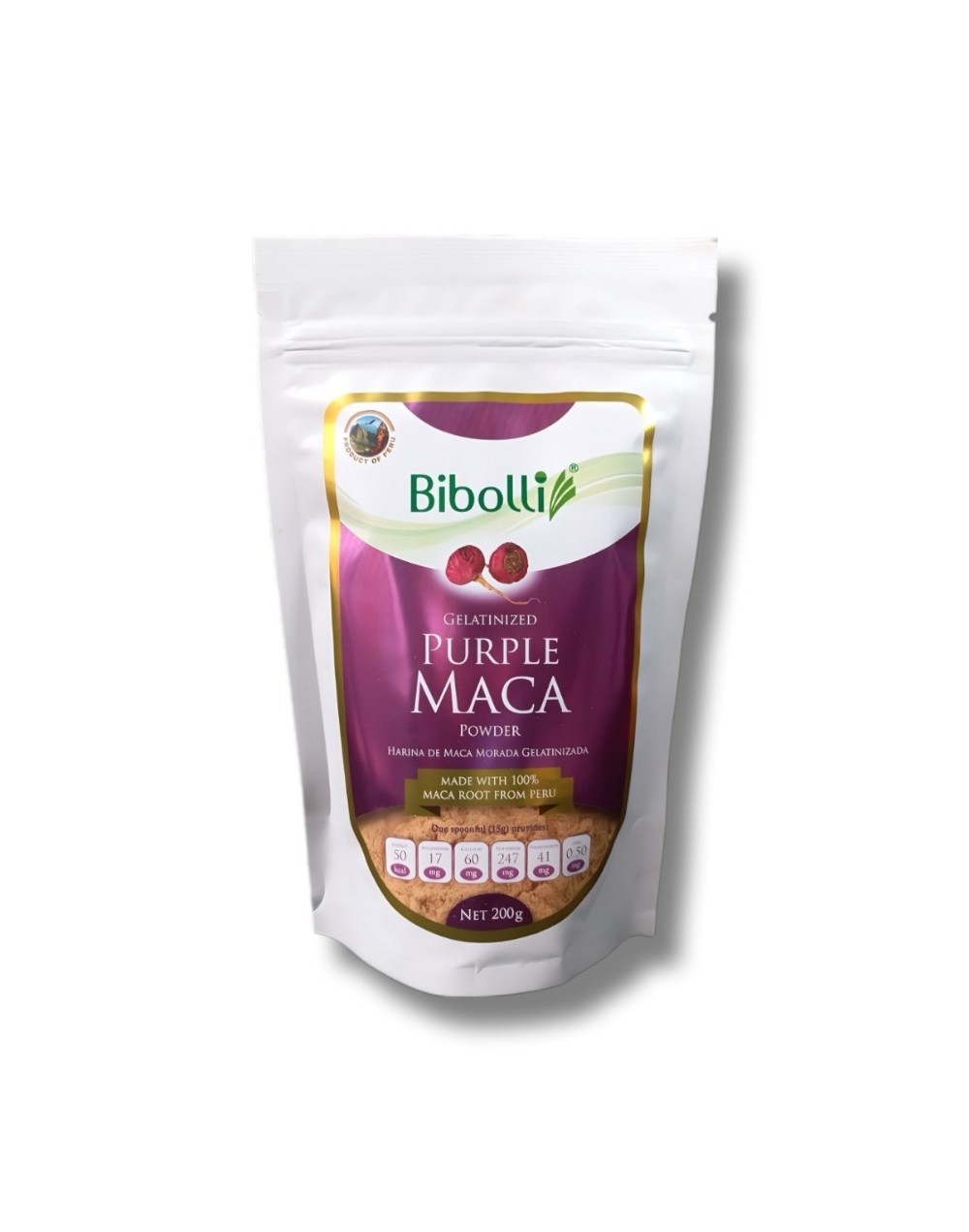 MACA MORADA EN POLVO GELATINIZADA 100% PURA