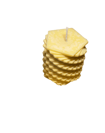 Vela aromática en cera vegetal tipo escalera fragancia lavanda