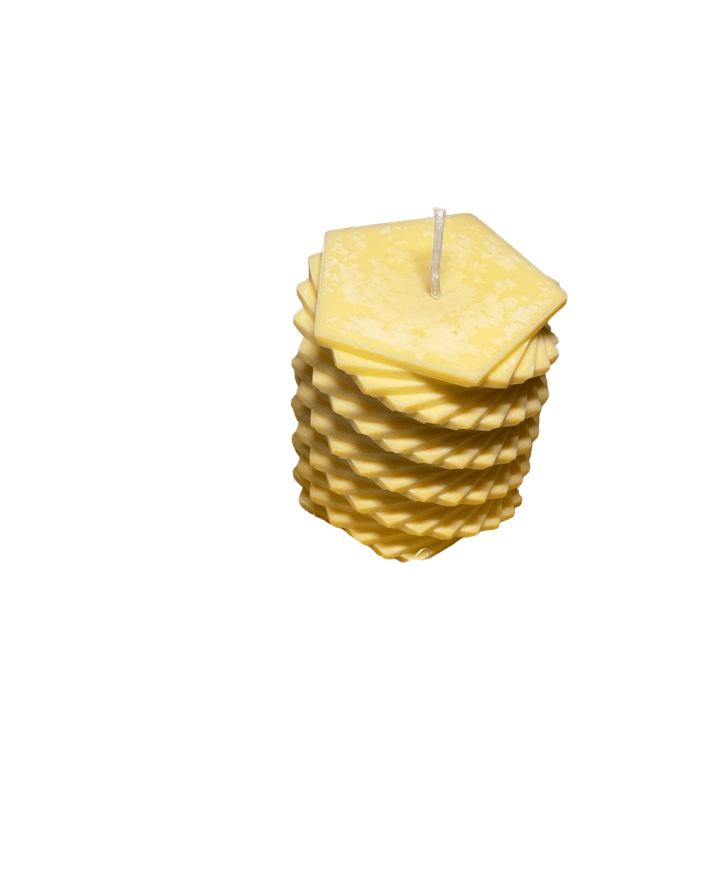 Vela aromática en cera vegetal tipo escalera fragancia lavanda