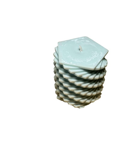 Vela aromática en cera vegetal tipo escalera fragancia limón