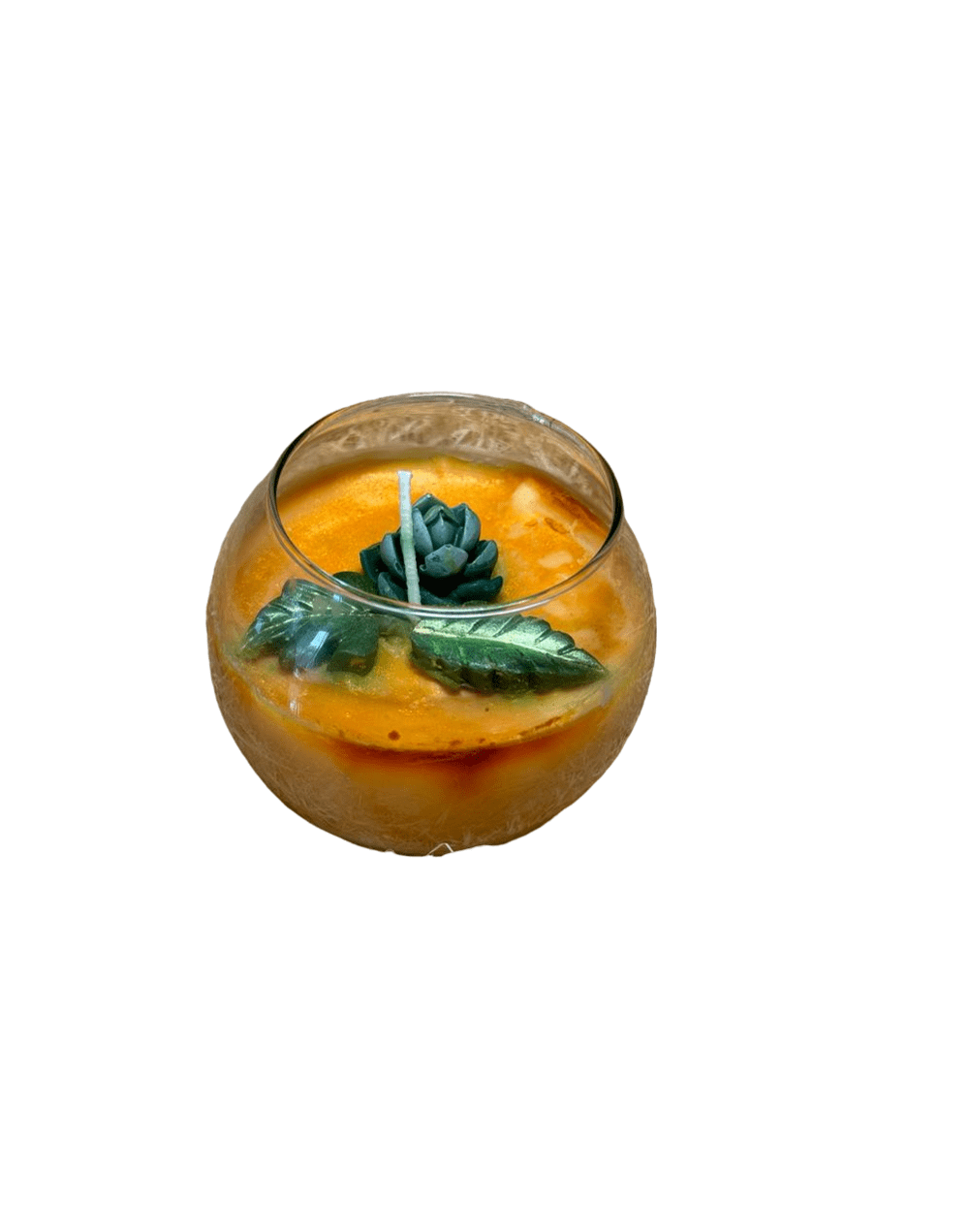 Vela aromática de cera vegetal tipo terrario pequeña fragancia frutal