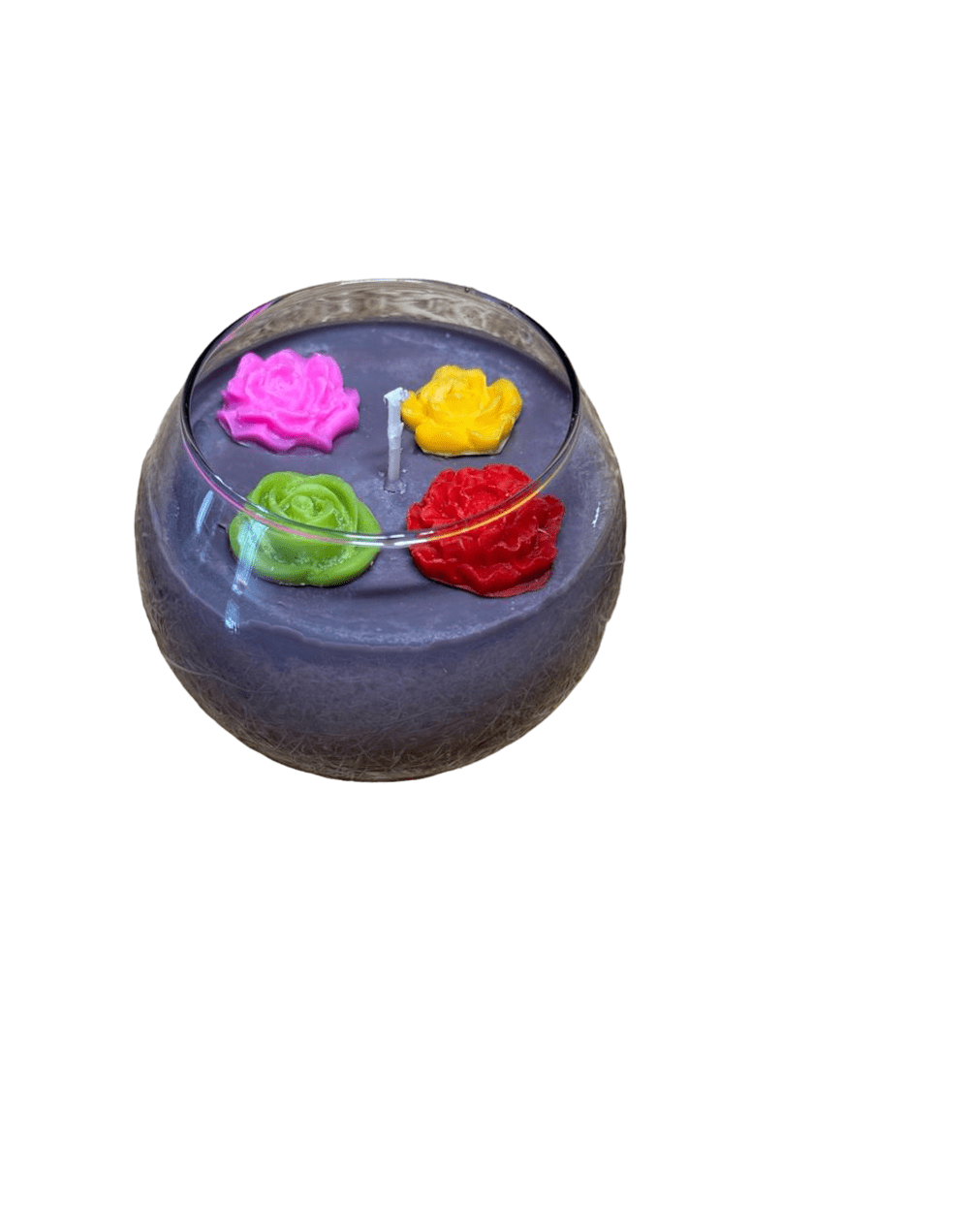 Vela aromática de cera vegetal tipo terrario pequeño fragancia frutal