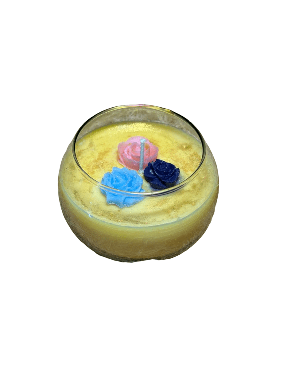 Vela aromática de cera vegetal tipo terrario pequeño fragancia frutal