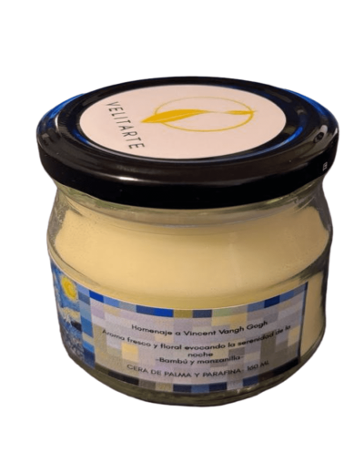 Vela homenaje noche estrellada 160 ml fragancia bambú y manzanilla