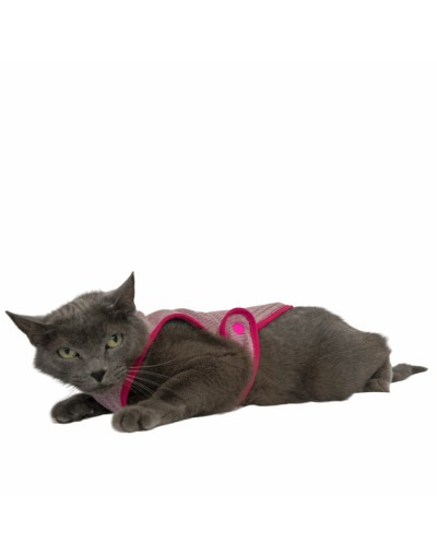 Chaleco tejido para gato -michin rosa