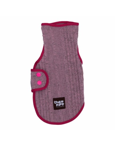 Chaleco tejido para gato -michin rosa