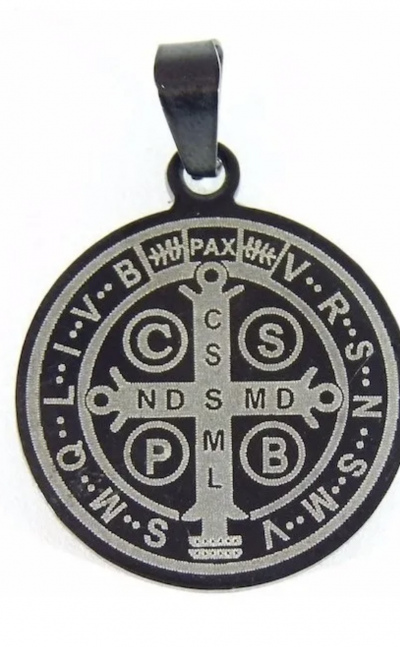 Medalla San Benito Acero Inoxidable 34 Cm