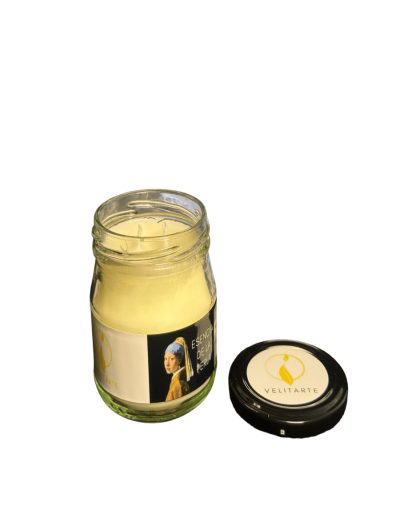 Vela homenaje esencia de la perla 160 ml fragancia manzanilla mandarina y jengibre
