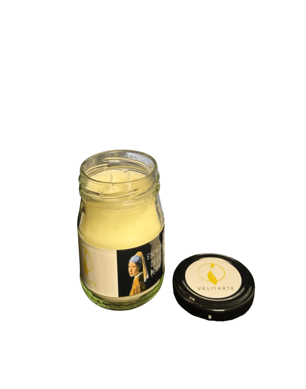 Vela homenaje esencia de la perla 160 ml fragancia manzanilla mandarina y jengibre