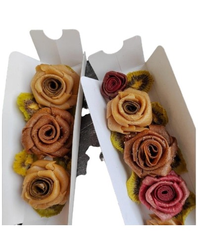 Flores de lámina de frutas de estación