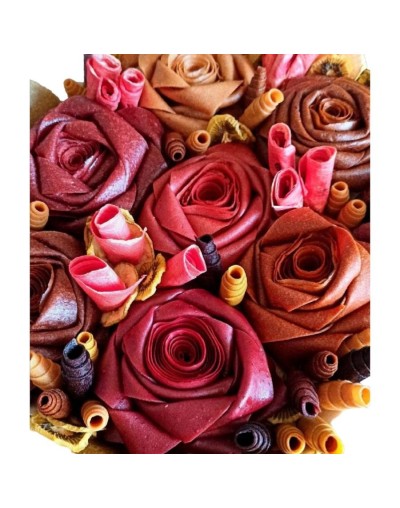 Flores de lámina de frutas de estación
