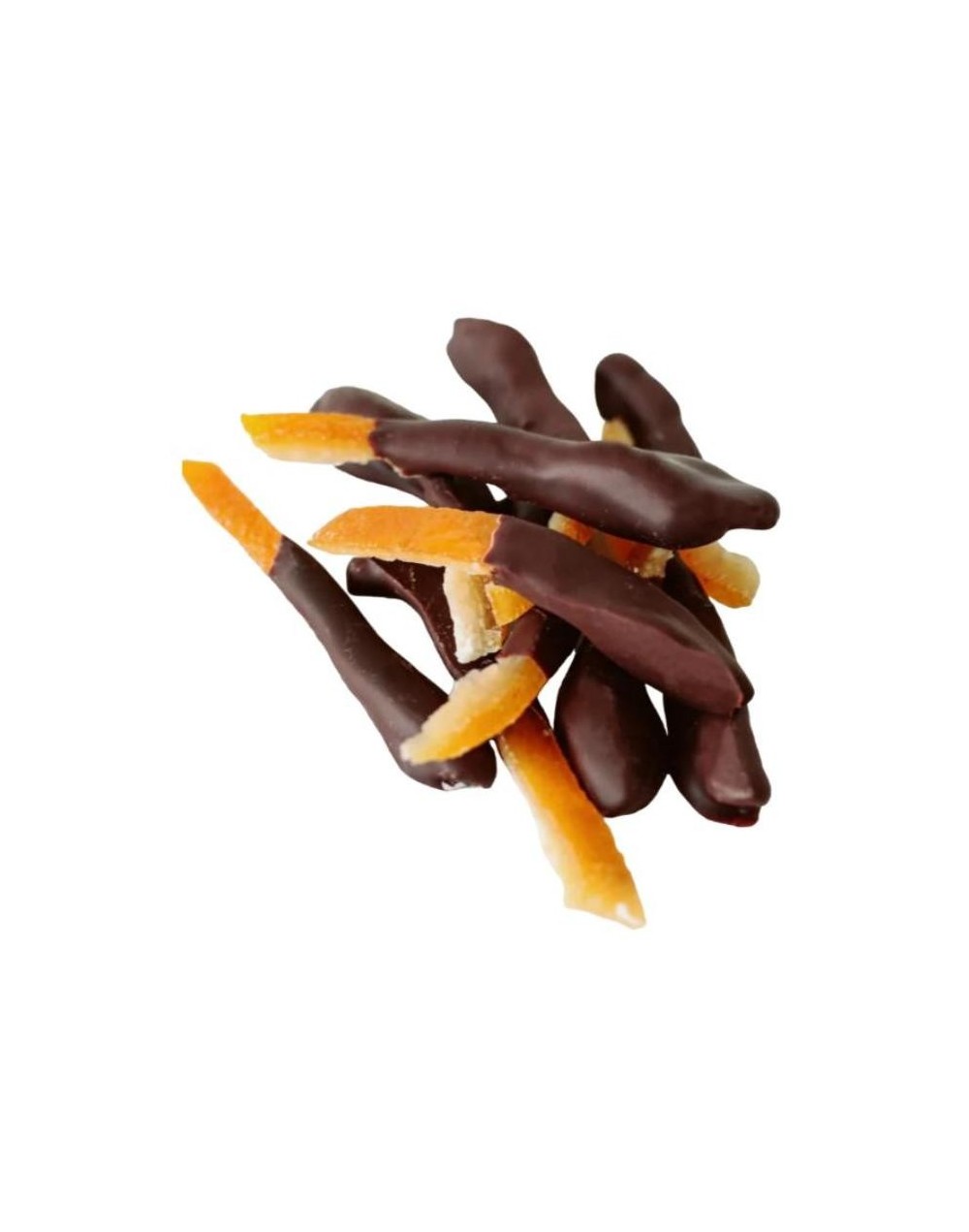 Cáscaras de naranja confitadas con chocolate