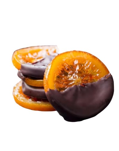 Cáscaras de naranja confitadas con chocolate