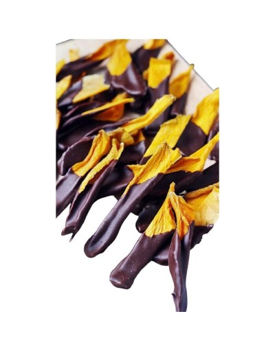 Frutas deshidratadas con chocolate