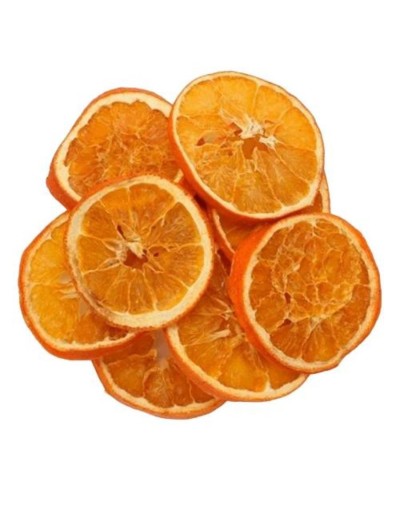 Naranja deshidratada en rodajas con y sin chocolate