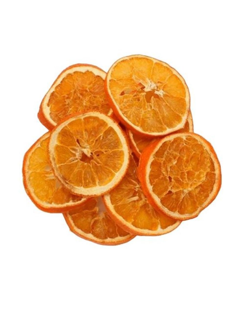 Naranja deshidratada en rodajas con y sin chocolate