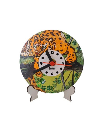 Reloj escritorio Fauna Colombiana pintado a mano