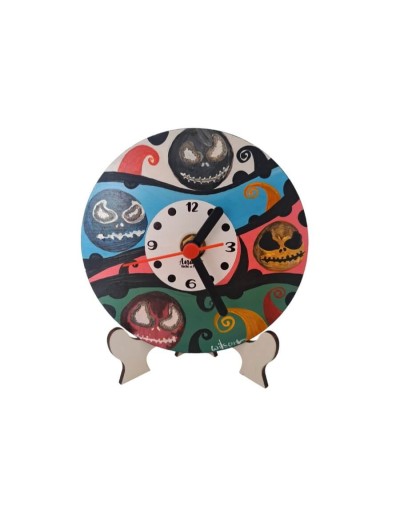 Reloj escritorio Jack Skellington pintado a mano