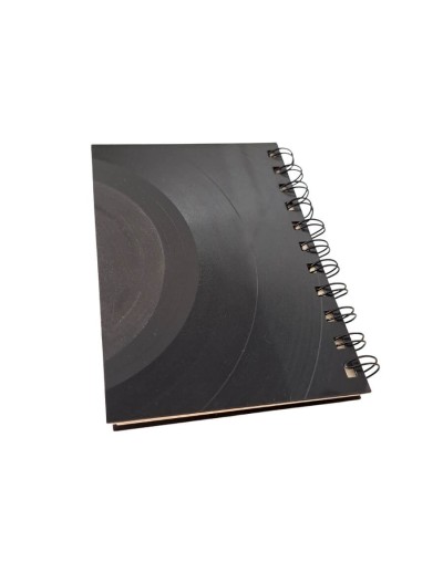 Libreta Mafalda en disco de vinilo pintada a mano