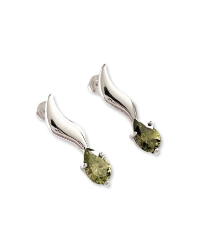 Aretes ondulados verdes