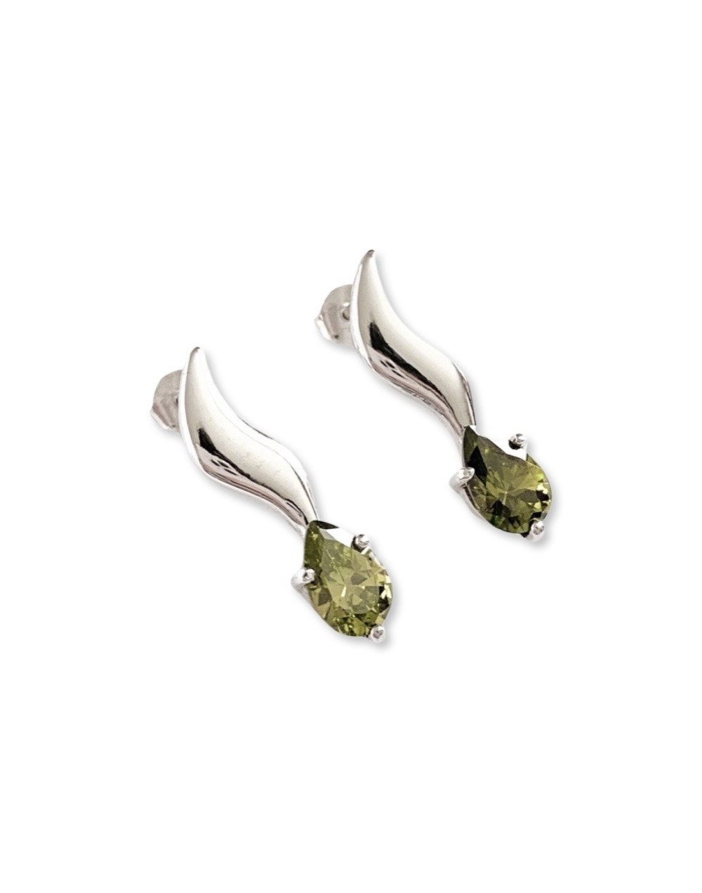 Aretes ondulados verdes