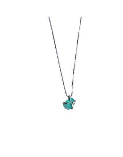 Collar esmeralda en plata