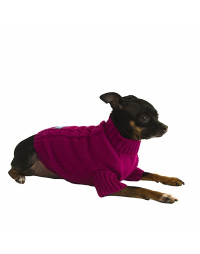 Sacos tejidos para perros magenta