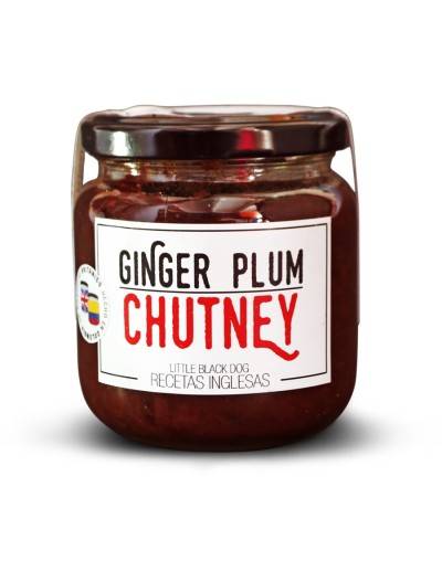 Ginger plum chutney o conserva británica de ciruela jengibre y otras especias