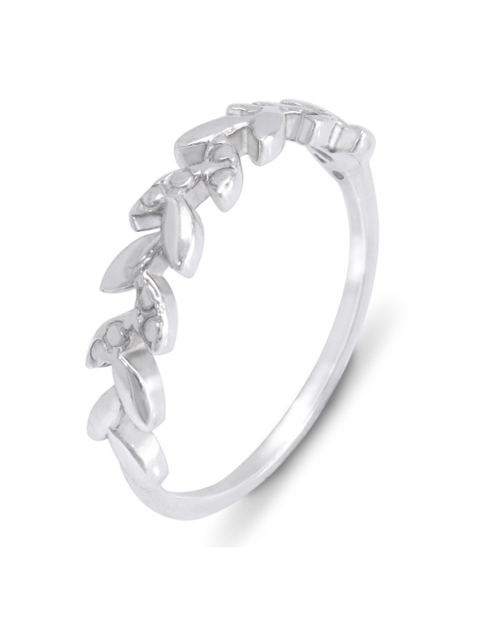 Espiga plateada anillo sutil