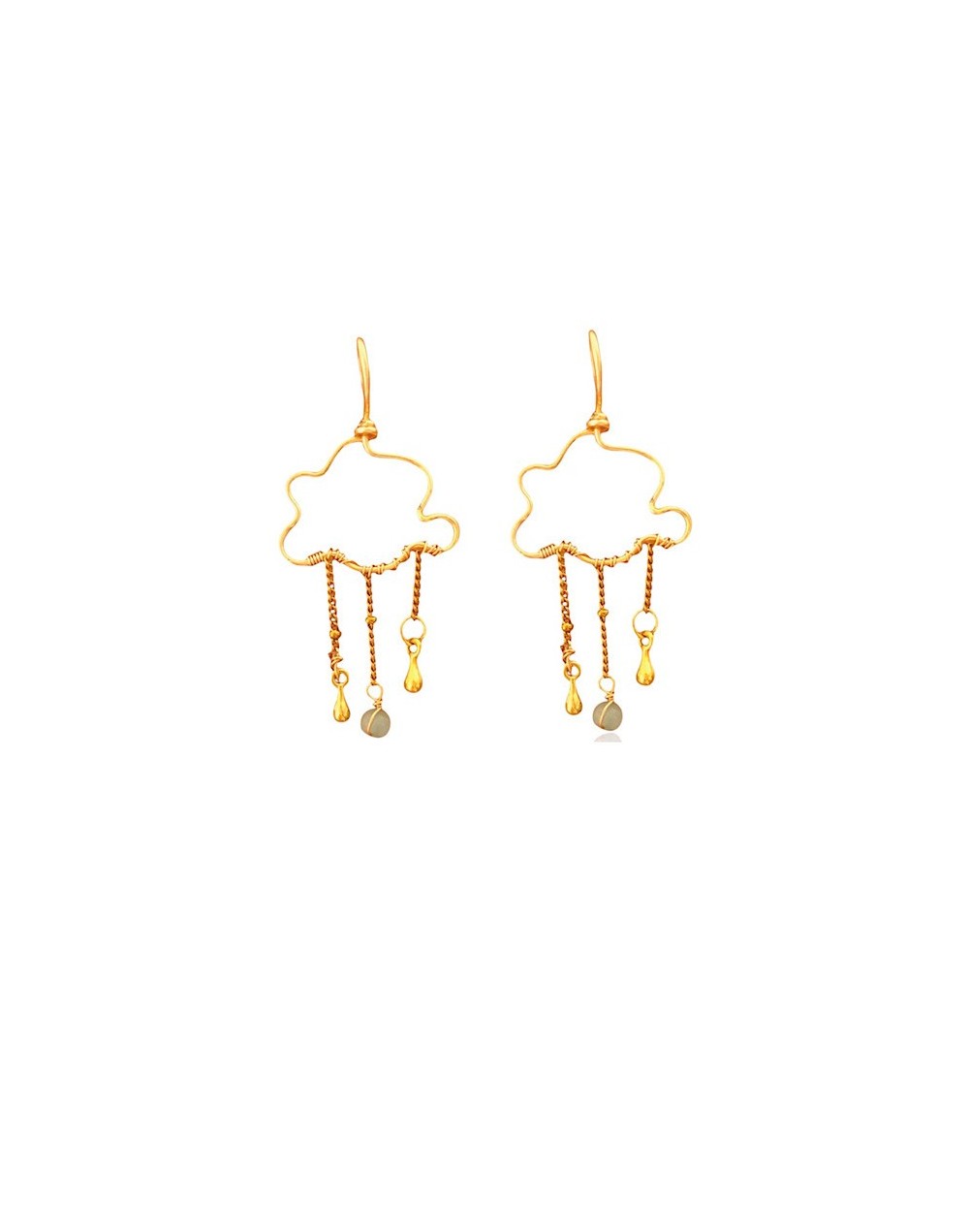 Aretes lluvia