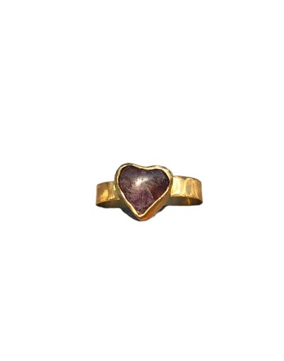 Anillo amatista corazón