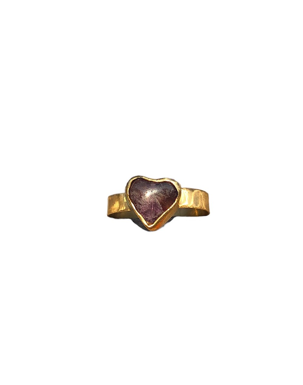 Anillo amatista corazón