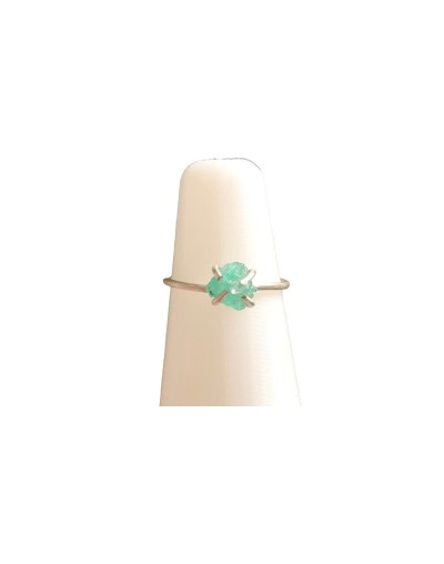 Anillo esmeralda en plata