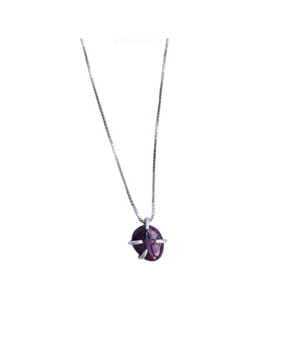Collar granate en plata
