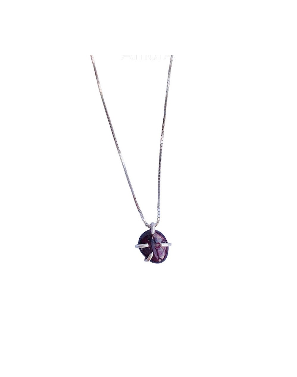 Collar granate en plata