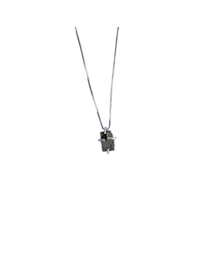 Collar pirita en plata