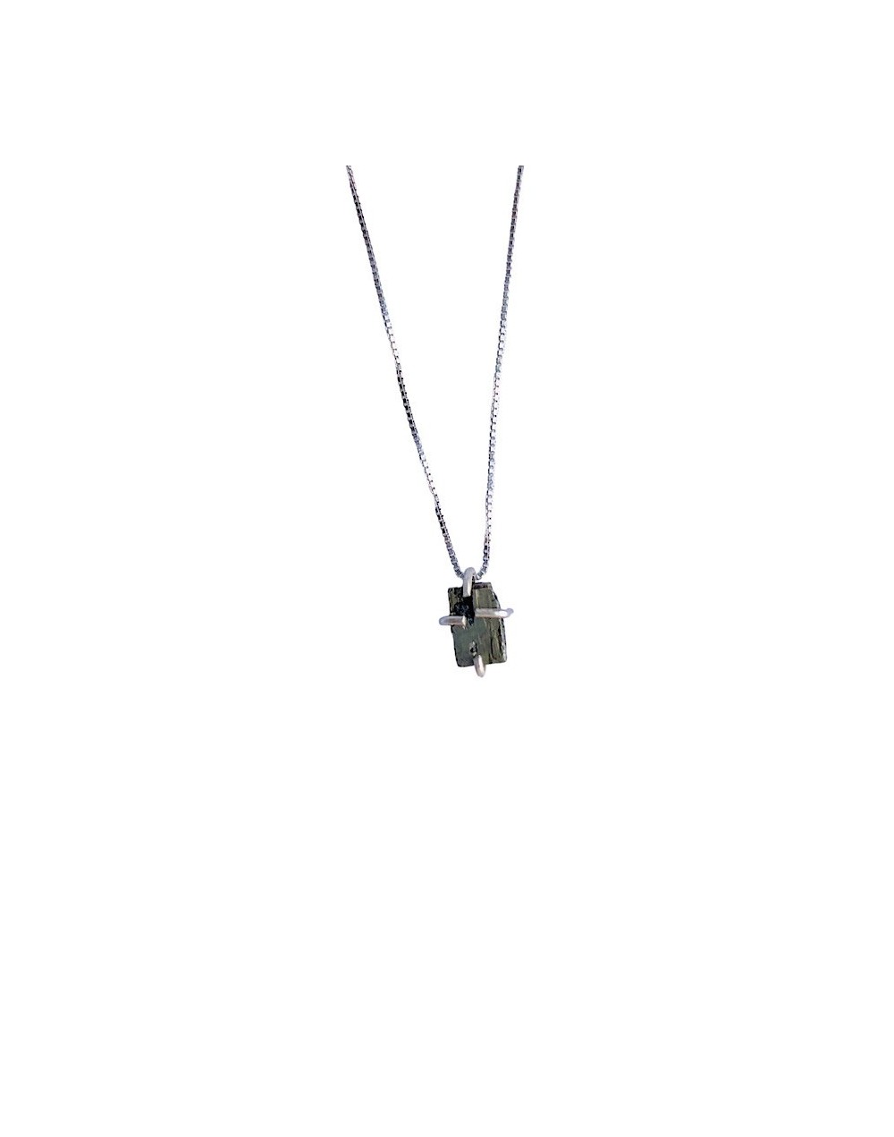 Collar pirita en plata
