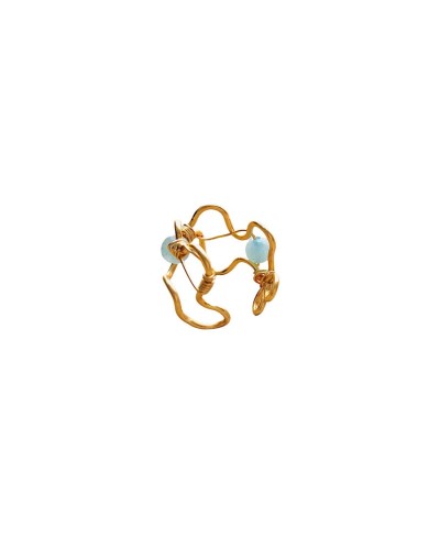 Earcuff nube con aguamarina