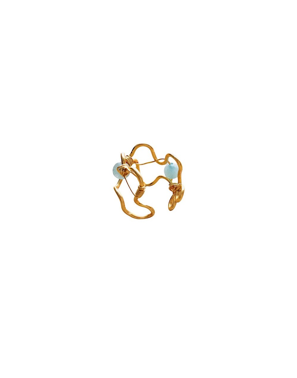 Earcuff nube con aguamarina