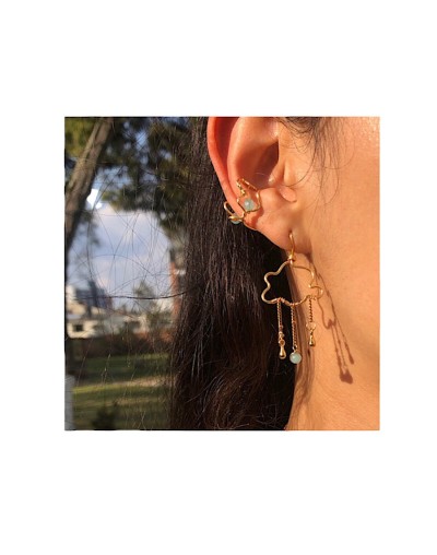 Earcuff nube con aguamarina