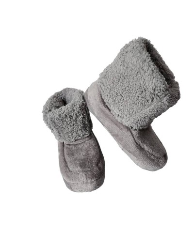 Pantuflas gris perla